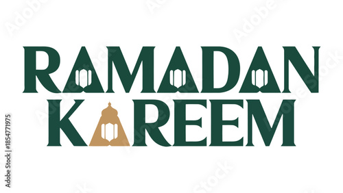 Ramadan Kareem: A festive and welcoming visual, celebrating the spirit of Ramadan with elegant calligraphy and traditional lanterns, symbolizing blessings and goodwill.