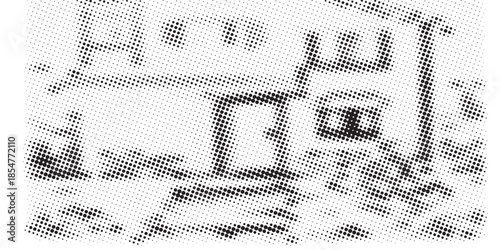 Halftone gradient. Dotted gradient, smooth dots spraying and halftones dot background seamless horizontal geometric pattern vector template set modern circle background modern