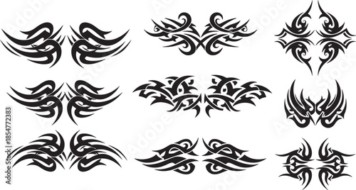 Abstract Tribal Designs A Collection of Decorative and Ornate Artistic Elements