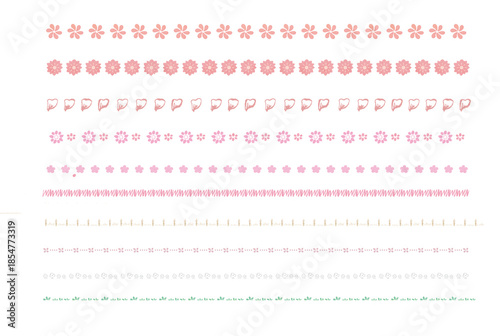 cute sprinng line border set  jpeg