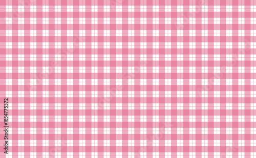 Pastel pink textile fabric pattern vector, classic gingham texture background