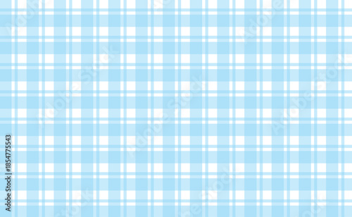 Classic baby blue white seamless gingham background vector