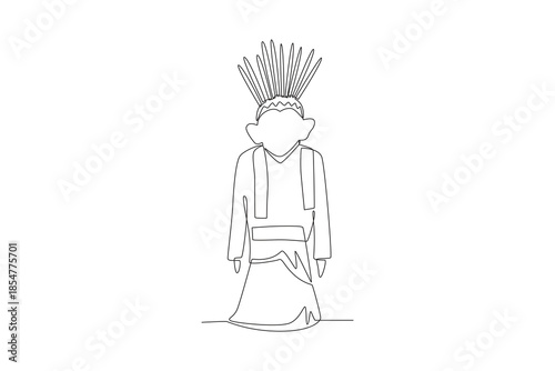 Ondel ondel concept one-line drawing