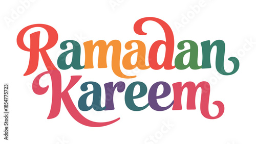 Ramadan Kareem: A vibrant and colorful design, celebrating the spirit of Ramadan. The typography is modern and inviting. 