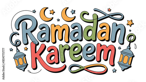 Ramadan Kareem: A festive and vibrant display for the holy month of Ramadan, exuding warmth and celebration. The artwork incorporates a rich tapestry of cultural symbols.