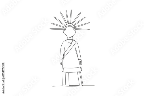 Ondel ondel concept one-line drawing