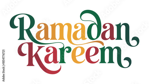 Ramadan Kareem: A vibrant and colorful design expresses the greetings of Ramadan Kareem, an invitation to a season of spirituality and communal harmony.