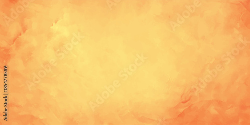 Orange watercolor abstract background texture.