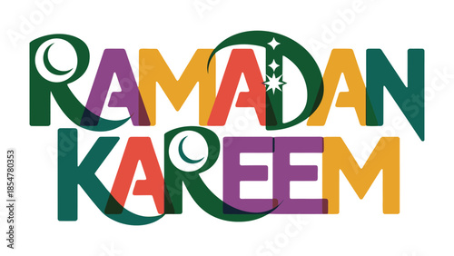 Ramadan Kareem: A vibrant and colorful illustration that captures the spirit of Ramadan Kareem.