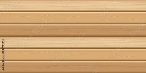 Vector wooden panel background. Horizontal realistic brown wood grain texture, natural textured wall, top view of empty wooden floor. Vintage parquet, textured surface with soft wood planks backdrop.