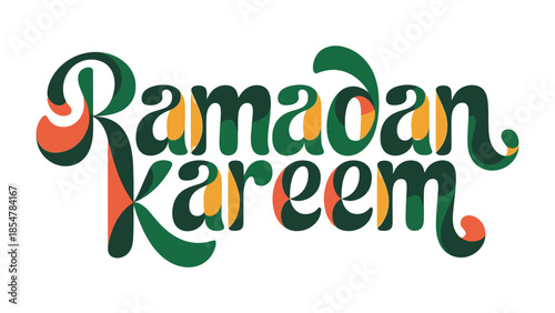 Ramadan Kareem: A festive and vibrant graphic design celebrating the holy month of Ramadan, exuding a sense of cultural richness and spiritual reflection.