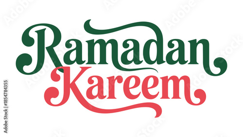 Ramadan Kareem: A festive and elegant calligraphic design, featuring vibrant colors and graceful script, radiates the joy of Ramadan, embracing the spirit of generosity, unity.
