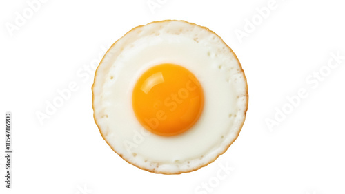 Photos Fried egg isolated PNG on transparent background, sunny-side up breakfast food w
