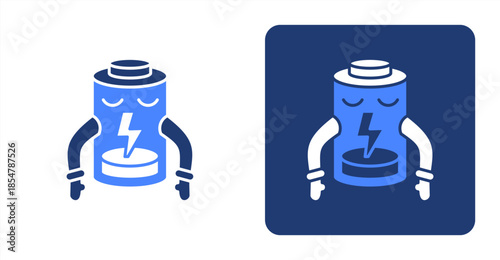 Low Energy Glyph Color , Two-tone color and contrasting background icon illustration
