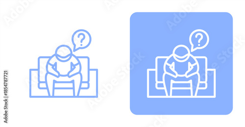 Passive Line , Two-tone color and contrasting background icon illustration