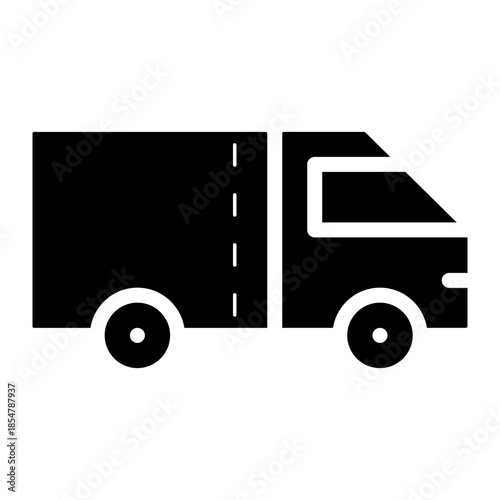 delivery truck glyph icon