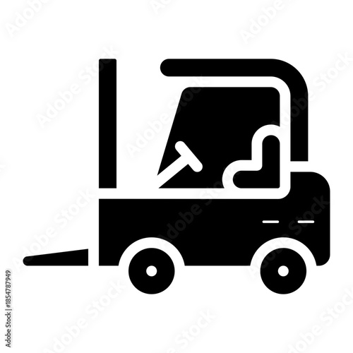 forklift machine glyph icon