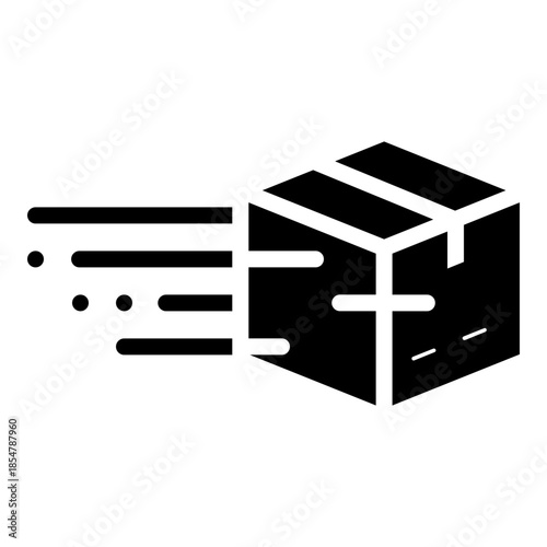 fast delivery shipping package glyph icon