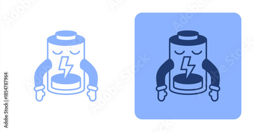 Low Energy Mixed , Two-tone color and contrasting background icon illustration