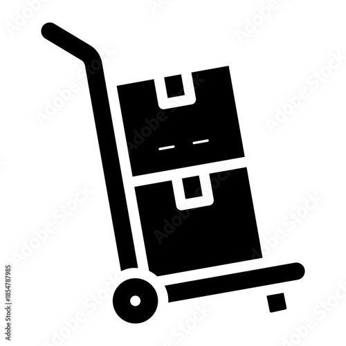 package trolley glyph icon