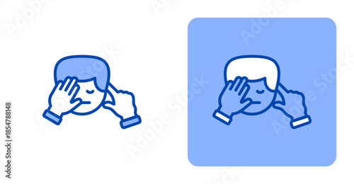 Indifference Line Color , Two-tone color and contrasting background icon illustration