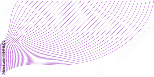 Modern abstract design with elegant lavender lines flowing in a gentle curve