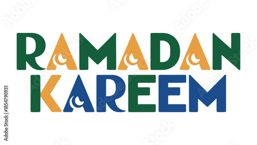 Ramadan Kareem Greeting: A vibrant, eye-catching greeting displays the message Ramadan Kareem in a stylized design, celebrating the holy month.