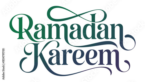 Ramadan Kareem Illustration: Artistic calligraphy design conveying the spirit of Ramadan Kareem.