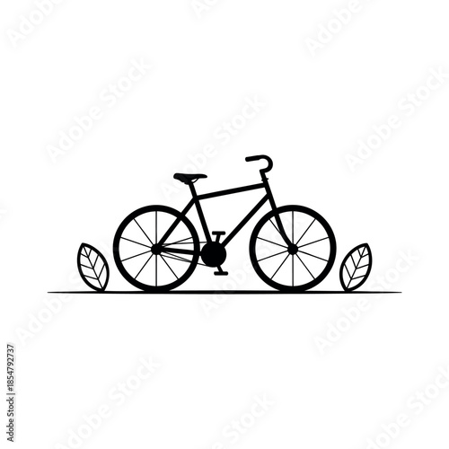 Bicycle icon eco transport symbol for sustainable lifestyle
