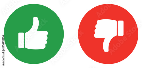 like dislike thumbs icon set