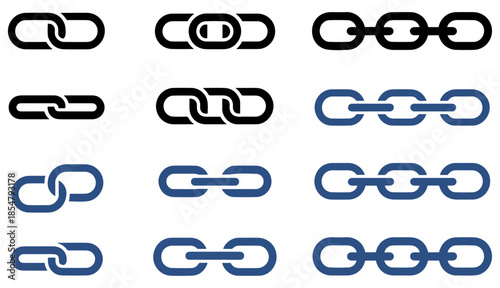 chain link icon set vector