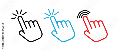 Swipe Gesture Icon Set – Touchscreen Flick and Scroll Symbols for Design in Minimal Style