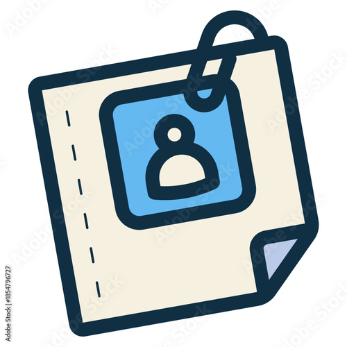 employment contract profile document icon