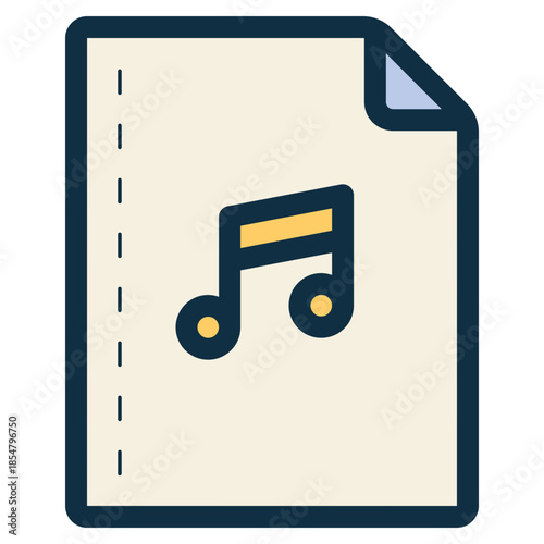 music song document file icon