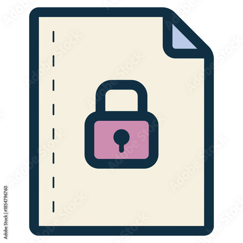 non disclosure document with security lock icon