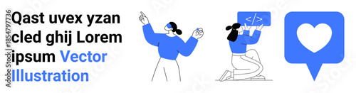 Teamwork, digital collaboration, coding tutorials, social media engagement, programming education, communication. Two people coding and discussing. Teamwork and digital collaboration concepts