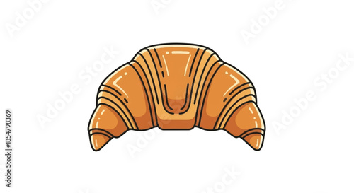Classic French Butter Croissant with Flaky Layers and Golden Brown Crust Bakery