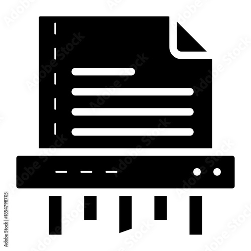 shredder document glyph icon