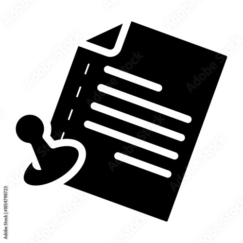 stamp document glyph icon