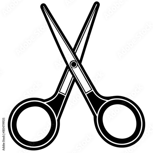Professional Surgical Scissors Medical Silhouettes Vector Icon