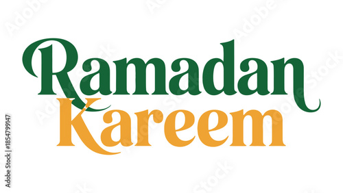 Ramadan Kareem: Elegant, artistic typography, celebrating the blessed month with a warm message of goodwill and prosperity.