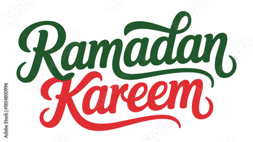 Ramadan Kareem Typography: A vibrant typographic design conveys the spirit of Ramadan Kareem, ideal for cards and greetings, symbolizing blessings and goodwill.