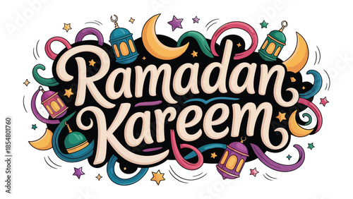 Ramadan Kareem: Illustrative representation of the blessed month with traditional Islamic elements, reflecting spirituality, generosity, and peace.