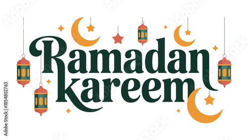 Ramadan Kareem: A festive and elegant visual, perfect for conveying warm wishes and embodying the spirit of this revered month.