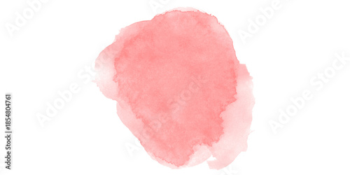 Tableau sur toile Deep Red Abstract Watercolor Stain Splash on Black Background Modern Art Graphic