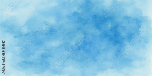 A beautiful clear blue sky background featuring fluffy white clouds in a natural summer cloudscape with bright sunlight and a calm atmosphere