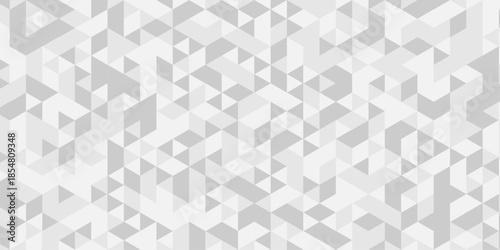 Abstract geometric wall tile and metal cube background triangle wallpaper. Seamless geometric pattern low polygon backdrop background. Gray diamond overlap polygonal background.