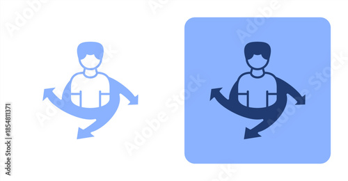 Rewards Line , Two-tone color and contrasting background icon illustration