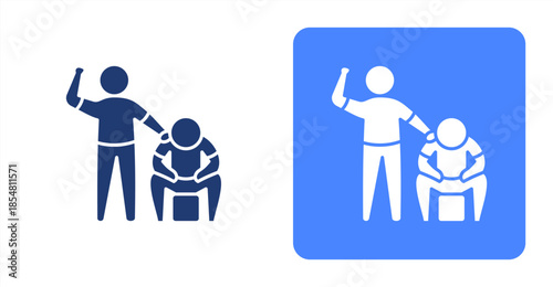 Incentive Glyph , Two-tone color and contrasting background icon illustration