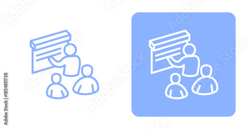 Training Mixed , Two-tone color and contrasting background icon illustration